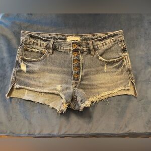 Free People Cutoff Jean Shorts, Size 27